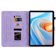 For itel VistaTab 30 Lily Embossed Leather Tablet Case(Purple)