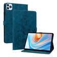 For itel VistaTab 30 Lily Embossed Leather Tablet Case(Dark Blue) - Others by PMC TechLife | Online Shopping South Africa | PMC TechLife | Buy Now Pay Later Mobicred