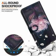 For Samsung Galaxy S25+ 5G Crystal Texture Colored Drawing Leather Phone Case(Purple Peony)