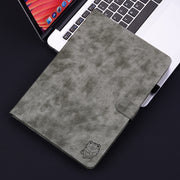For Huawei MatePad SE 11 2024 Tiger Pattern Flip Leather Tablet Case(Grey)