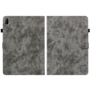 For Huawei MatePad SE 11 2024 Tiger Pattern Flip Leather Tablet Case(Grey)