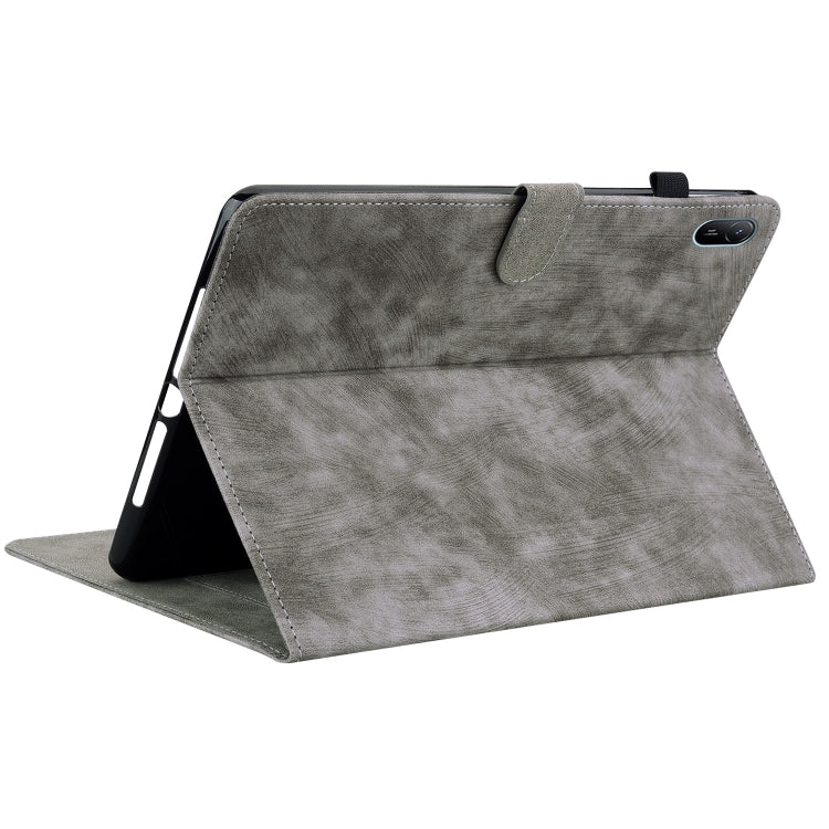For Huawei MatePad SE 11 2024 Tiger Pattern Flip Leather Tablet Case(Grey)