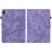 For Huawei MatePad SE 11 2024 Tiger Pattern Flip Leather Tablet Case(Purple)