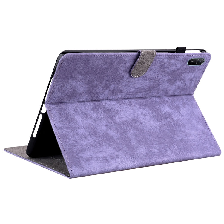 For Huawei MatePad SE 11 2024 Tiger Pattern Flip Leather Tablet Case(Purple)