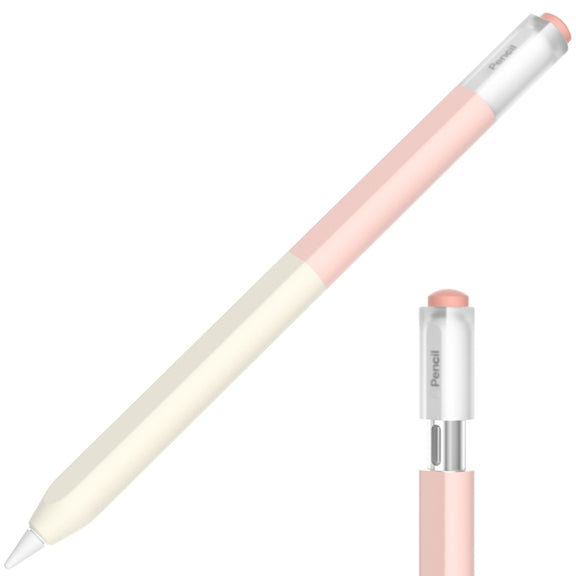 For Apple Pencil USB-C Gradient Silicone Stylus Protective Case(Milk Tea Pink)