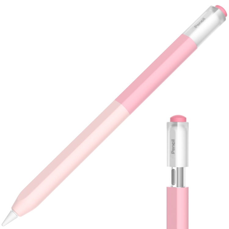 For Apple Pencil USB-C Gradient Silicone Stylus Protective Case(Pink)