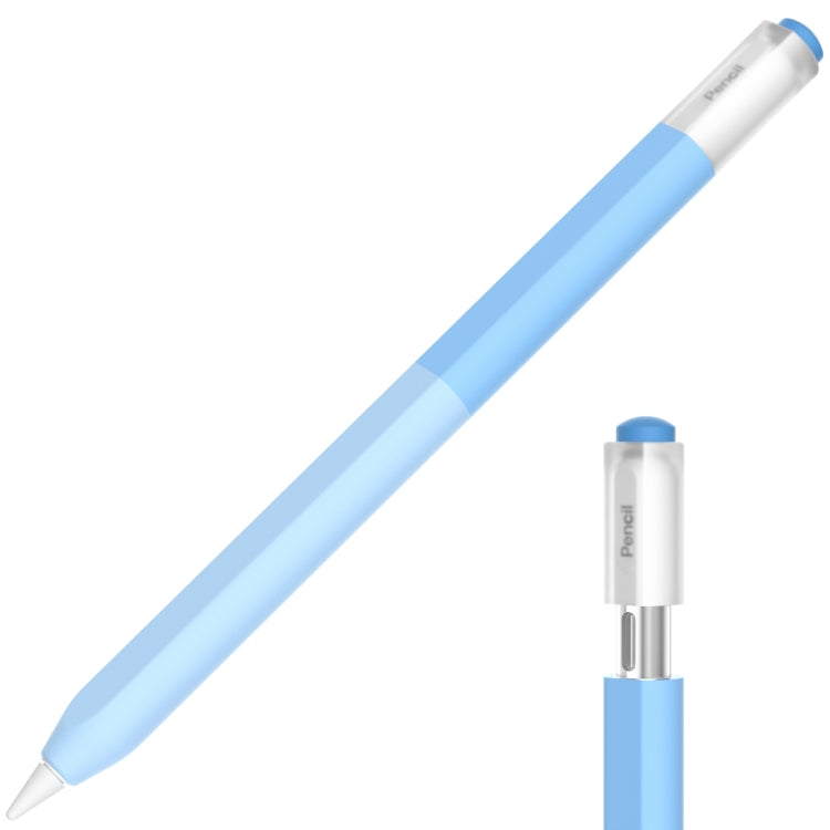 For Apple Pencil USB-C Gradient Silicone Stylus Protective Case(Blue)