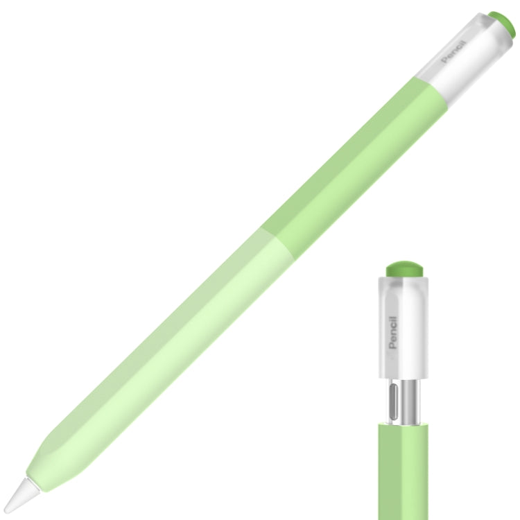 For Apple Pencil USB-C Gradient Silicone Stylus Protective Case(Matcha Green)