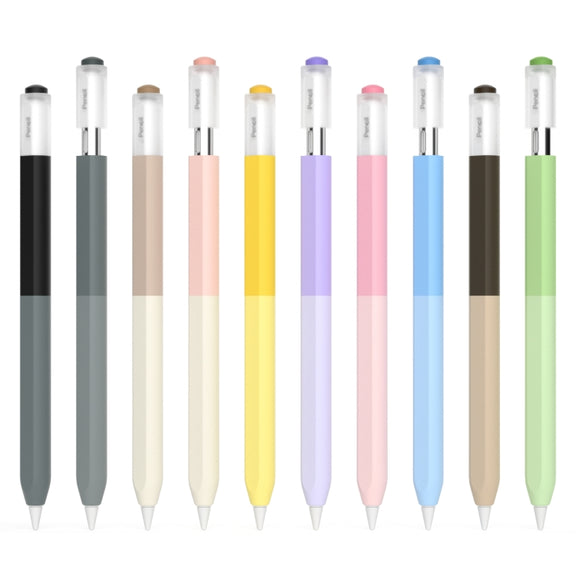 For Apple Pencil USB-C Gradient Silicone Stylus Protective Case(Coffee)