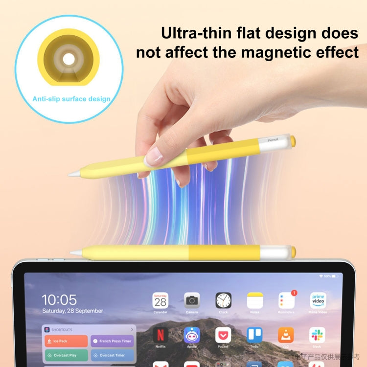 For Apple Pencil USB-C Gradient Silicone Stylus Protective Case(Coffee)