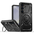 For Samsung Galaxy S25 5G Armor II Series MagSafe Magnetic Holder Phone Case(Black) - Galaxy S25 5G Cases by PMC Jewellery | Online Shopping South Africa | PMC Jewellery | Buy Now Pay Later Mobicred