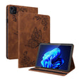 For itel Pad One 10.1 Butterfly Flower Embossed Leather Tablet Case(Brown) - Others by PMC TechLife | Online Shopping South Africa | PMC TechLife | Buy Now Pay Later Mobicred