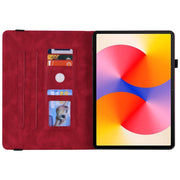 For Huawei MatePad SE 11 2024 Butterfly Flower Embossed Leather Tablet Case(Red)