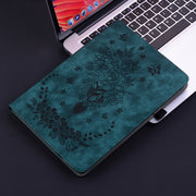 For Huawei MatePad SE 11 2024 Butterfly Rose Embossed Leather Tablet Case(Dark Blue)