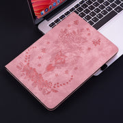 For itel Pad One 10.1 Butterfly Rose Embossed Leather Tablet Case(Pink)