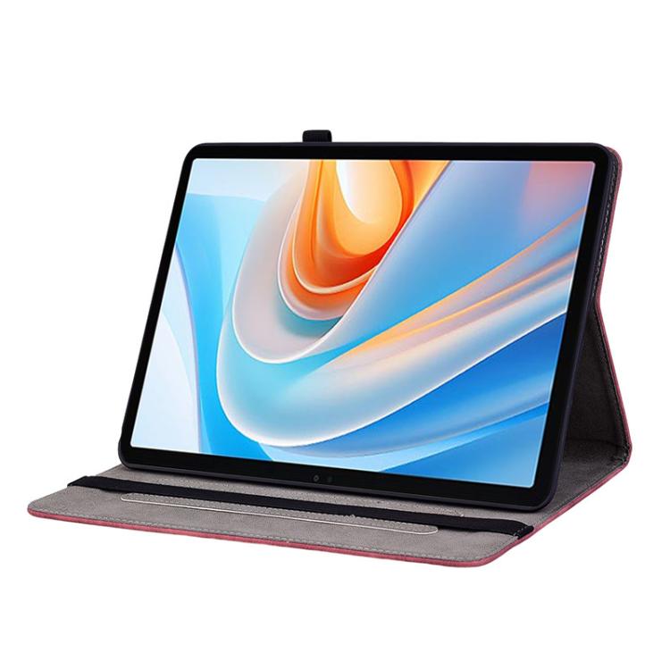 For itel VistaTab 30 Butterfly Rose Embossed Leather Tablet Case(Red)