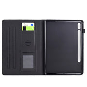 For Samsung Galaxy Tab S9 / S9 FE Solid Color Fiber Texture Smart Tablet Leather Case(Black)