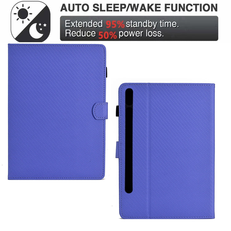 For Samsung Galaxy Tab S9 / S9 FE Solid Color Fiber Texture Smart Tablet Leather Case(Purple)