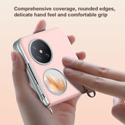 For Huawei nova Flip SULADA Skin Feel Liquid Leather Phone Case with Strap(White)