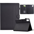 For Lenovo Tab M11 / Xiaoxin Pad 2024 Solid Color Fiber Texture Smart Tablet Leather Case(Black) - free shipping - PMC Jewellery - Order now!