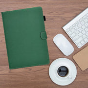 For Lenovo Tab M11 / Xiaoxin Pad 2024 Solid Color Fiber Texture Smart Tablet Leather Case(Green)