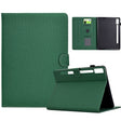 For Lenovo Tab P12 Solid Color Fiber Texture Smart Tablet Leather Case(Green) - Lenovo by PMC TechLife | Online Shopping South Africa | PMC TechLife | Buy Now Pay Later Mobicred
