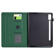 For Lenovo Tab P12 Solid Color Fiber Texture Smart Tablet Leather Case(Green)