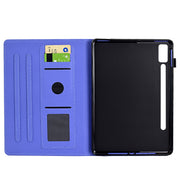 For Lenovo Tab P12 Solid Color Fiber Texture Smart Tablet Leather Case(Purple)