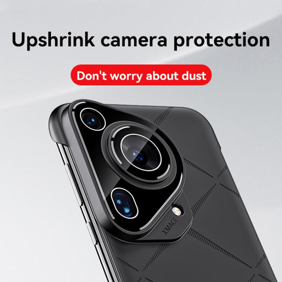 For Huawei Pura 70 Ultra Borderless Upshrink Camera Protection Magnetic Phone Case(Black)