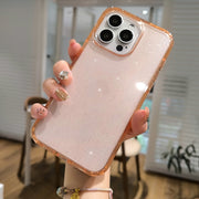 For iPhone 16 Glitter Powder TPU Hybrid PC Phone Case(Pink)
