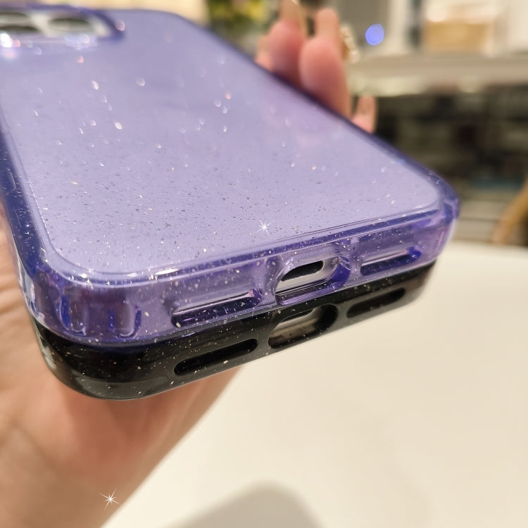 For iPhone 16 Plus Glitter Powder TPU Hybrid PC Phone Case(Translucent)