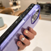 For iPhone 16 Plus Glitter Powder TPU Hybrid PC Phone Case(Transparent)