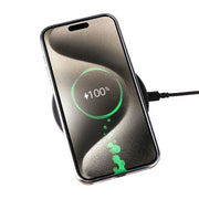 For iPhone 16 Plus Electroplated Side PU Hybrid TPU MagSafe Phone Case(Black)