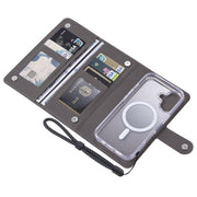 For iPhone 15 Pro ViLi GHA-C Series RFID MagSafe Magnetic Flip Leather Phone Case(Grey)