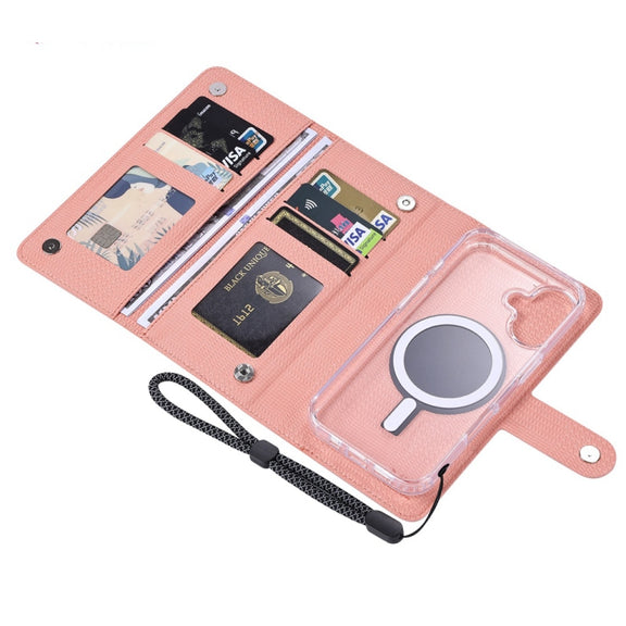 For iPhone 14 ViLi GHA-C Series RFID MagSafe Magnetic Flip Leather Phone Case(Pink)