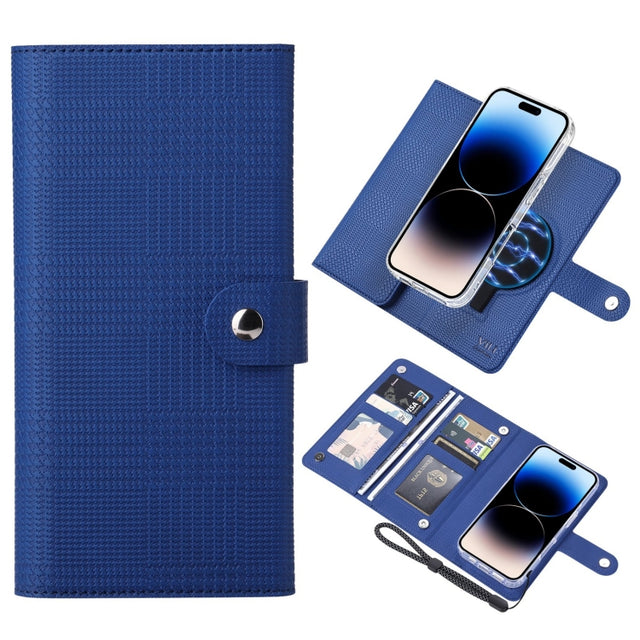 For iPhone 14 Pro ViLi GHA-C Series RFID MagSafe Magnetic Flip Leather Phone Case(Blue)