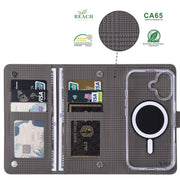 For iPhone 13 Pro ViLi GHA-C Series RFID MagSafe Magnetic Flip Leather Phone Case(Grey)