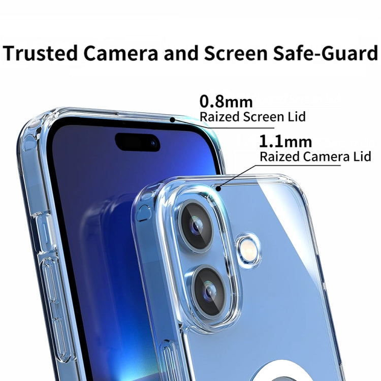 For iPhone 16 ViLi MAG-C Series MagSafe Magnetic PC + TPU Phone Case(Transparent)