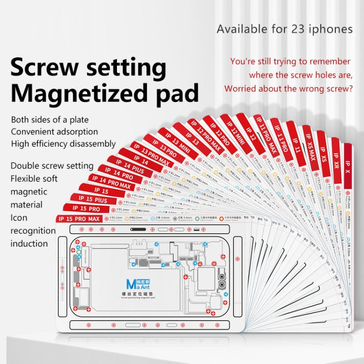 For iPhone 14 Pro MaAnt Double-sided Screw Positioning Flexible Soft Magnetic Pad
