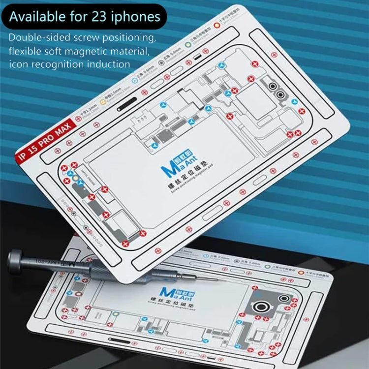 For iPhone 15 Pro MaAnt Double-sided Screw Positioning Flexible Soft Magnetic Pad
