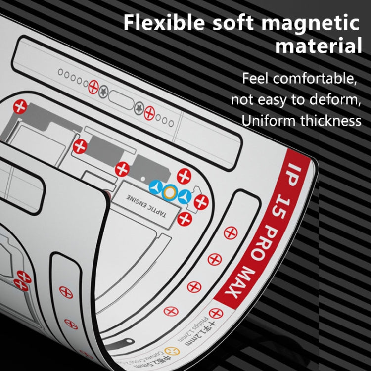 For iPhone 15 Pro MaAnt Double-sided Screw Positioning Flexible Soft Magnetic Pad