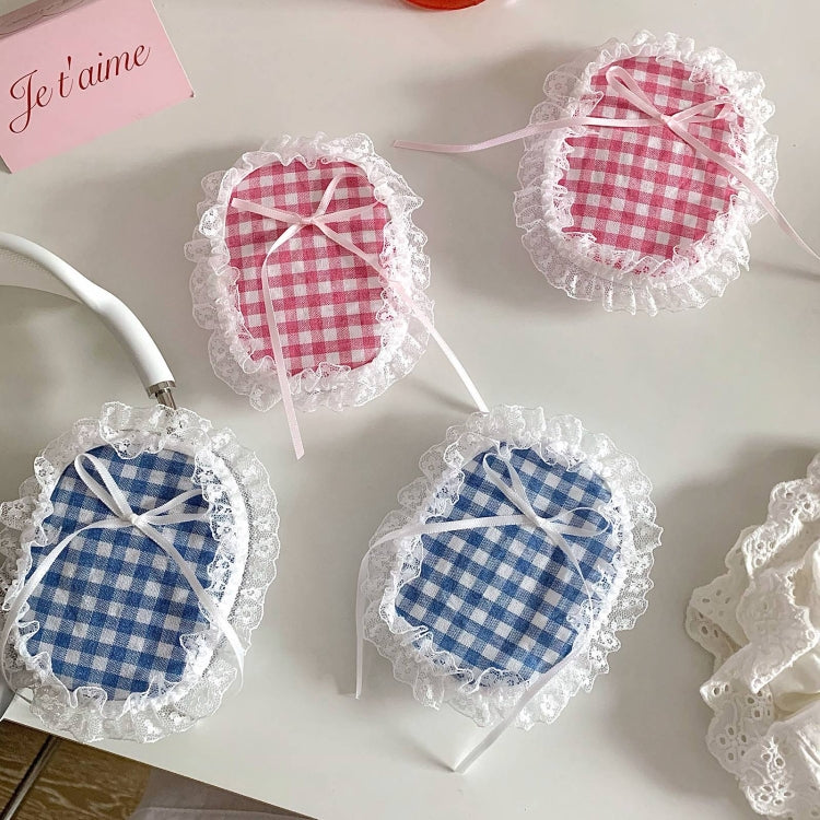 For Apple AirPods Max Headphones Lattice Lace Protective Case(Pink)