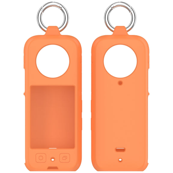 For Insta 360 X4 Portable Silicone Protective Case(Orange)