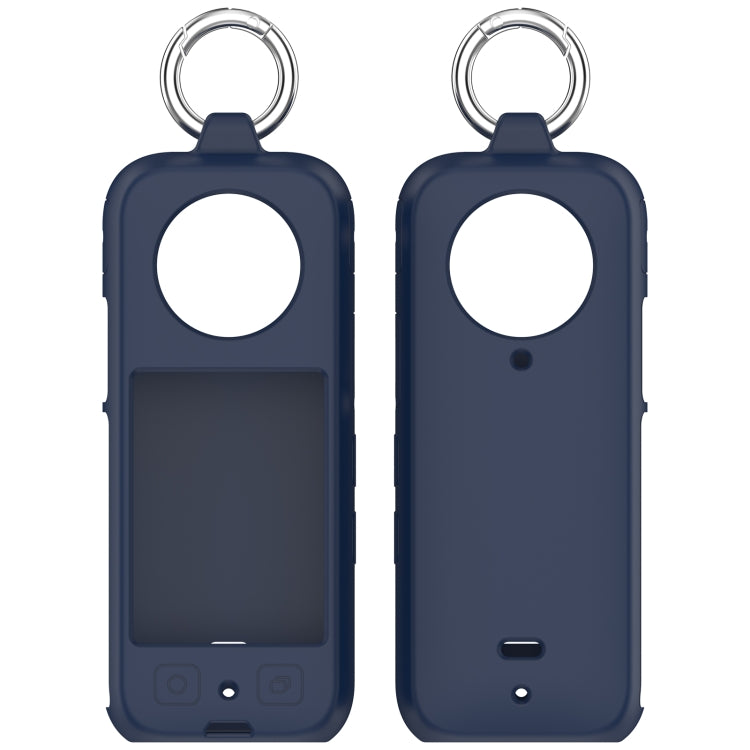 For Insta 360 X4 Portable Silicone Protective Case(Midnight Blue)