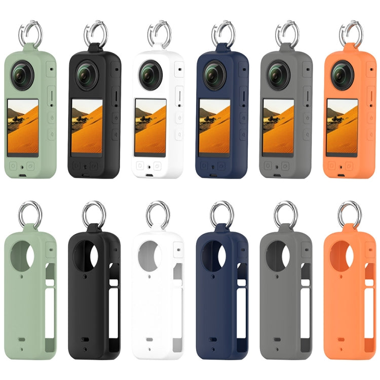 For Insta 360 X4 Portable Silicone Protective Case(Orange)