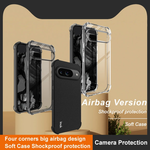 For Google Pixel 9 / Pixel 9 Pro imak Shockproof Airbag TPU Phone Case(Matte Black)