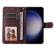 For Samsung Galaxy S25 5G Classic Calf Texture Flip Leather Phone Case(Brown)