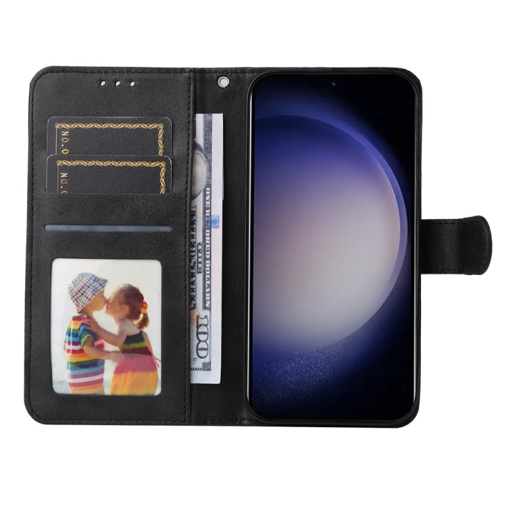 For Samsung Galaxy S25+ 5G Classic Calf Texture Flip Leather Phone Case(Black)