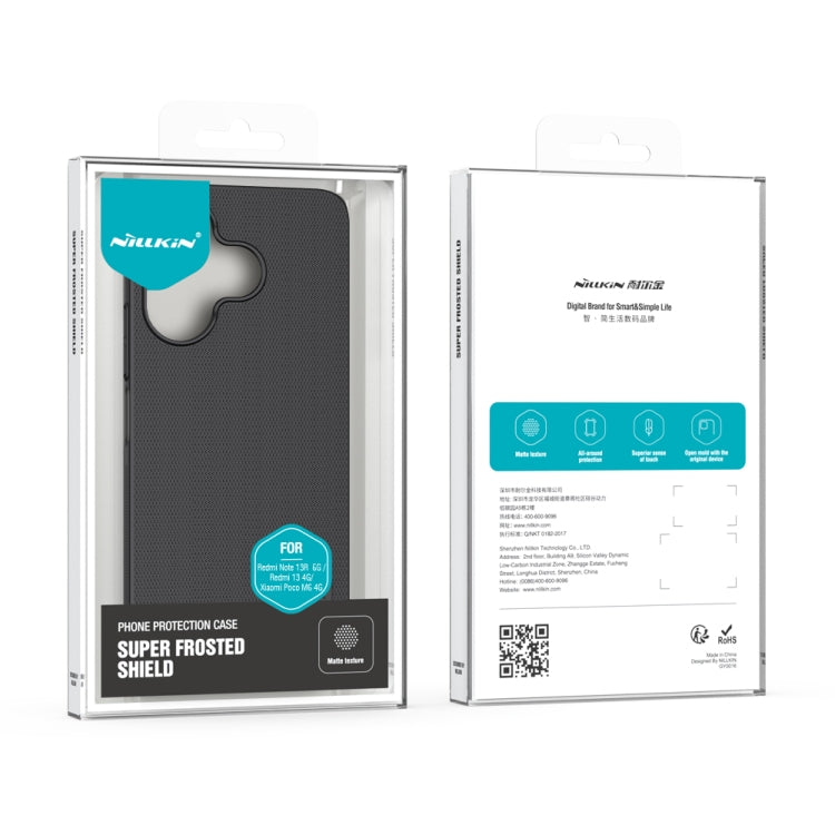 For Xiaomi Poco M6 4G NILLKIN Frosted PC Phone Case(Blue)