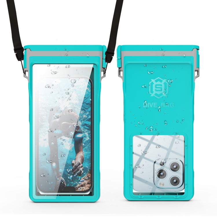 RedPepper 15m Depth Water-resistant Phone Diving Pouch with Suction Cup(Grass Blue)